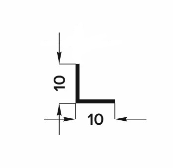 Угол отделочный ПВХ Cezar 10х10