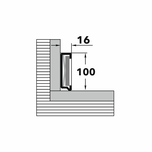 Плинтус из нержавеющей стали Пл 100-2