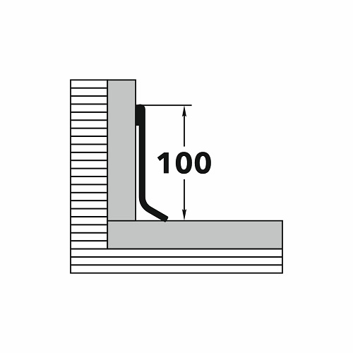 Плинтус из нержавеющей стали Пл 100