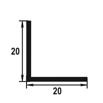 Угол ПВХ 20х20 Thermoplast