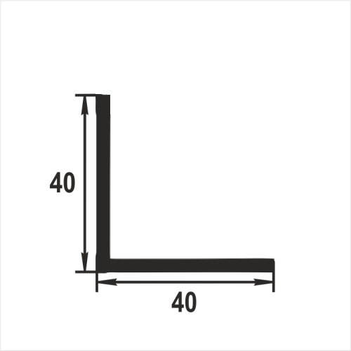 Угол ПВХ 40х40 Thermoplast