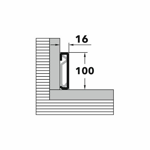 Плинтус из нержавеющей стали Пл 100-1