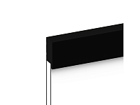 Финишный молдинг LF1 BK HI WOOD 50мм х 17мм х 2,7м