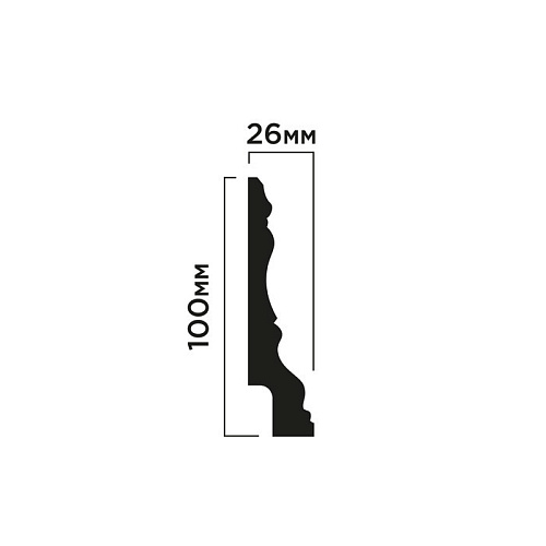 Плинтус ПОЛИСТИРОЛ HI WOOD 100мм х 26мм