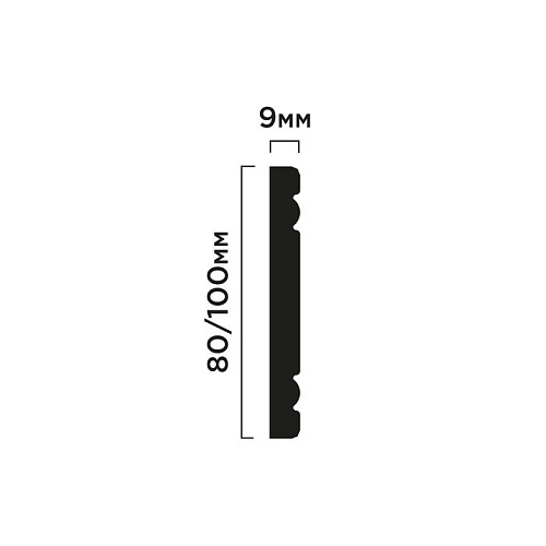 Молдинг ПОЛИСТИРОЛ HI WOOD 100мм х 9мм
