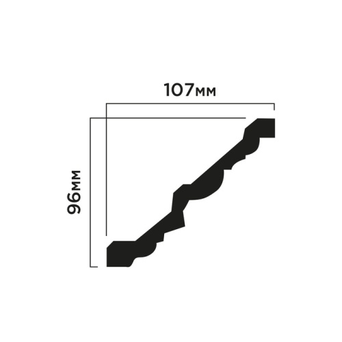 Карниз ПОЛИСТИРОЛ HI WOOD 96мм х 107мм