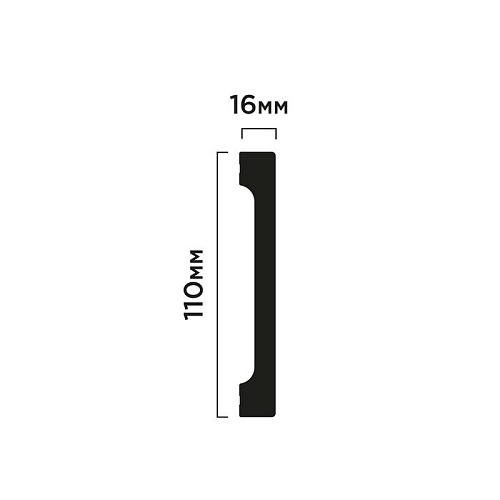 Плинтус ПОЛИСТИРОЛ HI WOOD 110мм х 16мм