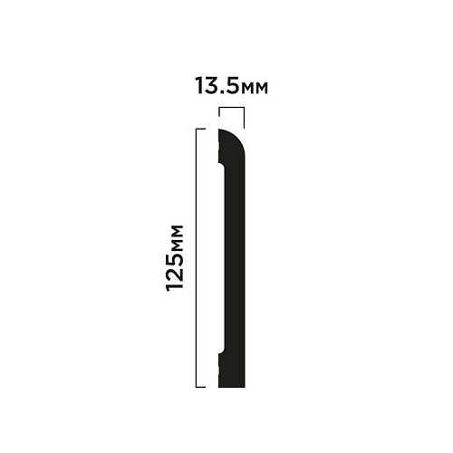 Плинтус ПОЛИСТИРОЛ HI WOOD 125мм х 13,5мм