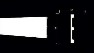 Плинтус полистирол гибкий DD708F 80 мм