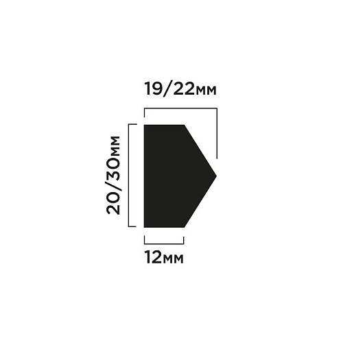Молдинг ПОЛИСТИРОЛ HI WOOD 20мм х 19мм