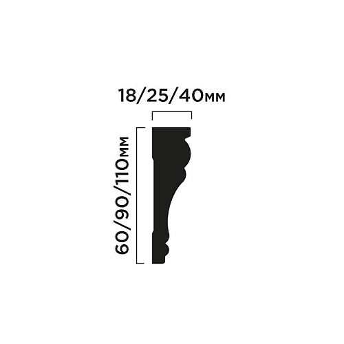 Молдинг ПОЛИСТИРОЛ HI WOOD 110мм х 40мм